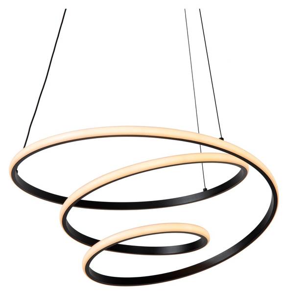 Suspension ESPIRAL Noir - Aluminium - 51 x 120 x 53 cm