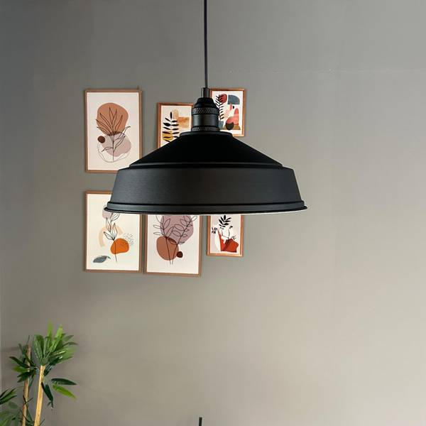 Pendelleuchte SLCarmelo Schwarz - Metall - 35 x 18 x 35 cm
