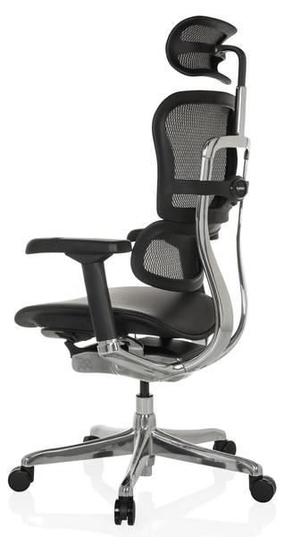 Chefsessel ERGOHUMAN GEN2 Schwarz - Flachgewebe - 78 x 136 x 64 cm