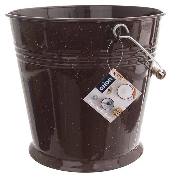 Lebensmitteleimer SET052 Braun - Edelstahl - 29 x 32 x 29 cm