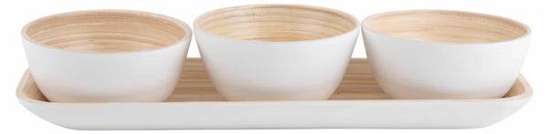 Schale Puro Weiß - Bambus - Holzwerkstoff - 12 x 6 x 36 cm