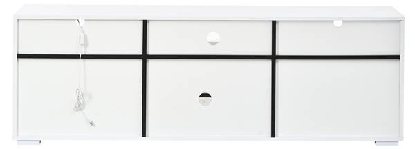 TV-Schrank Endymion Ⅴ Schwarz - Weiß - Holzwerkstoff - 35 x 50 x 150 cm