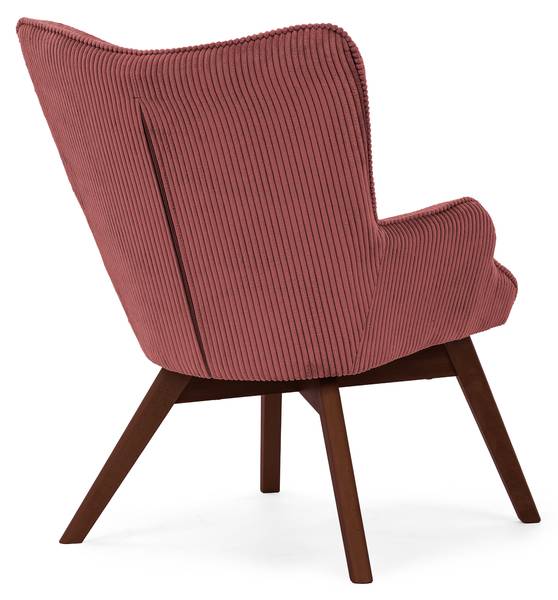 Lounge-Sessel Lenari Rubinrot - Braun