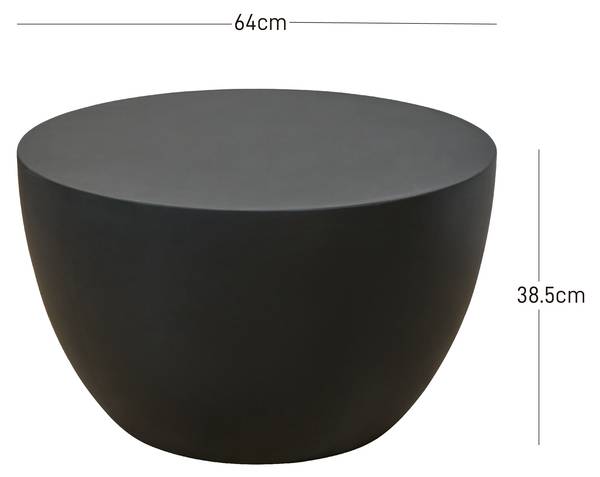 Couchtisch PARNU Schwarz - Stein - 64 x 39 x 64 cm