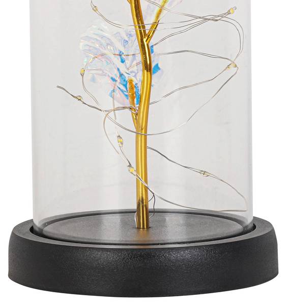 LED-Dekoleuchte FLOWI Schwarz - Kunststoff - 11 x 21 x 11 cm