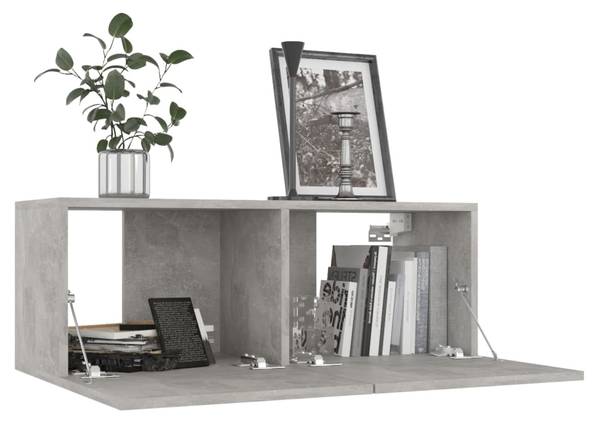 TV-Schrank 8er Set D251 Grau - Holzwerkstoff - 30 x 30 x 80 cm