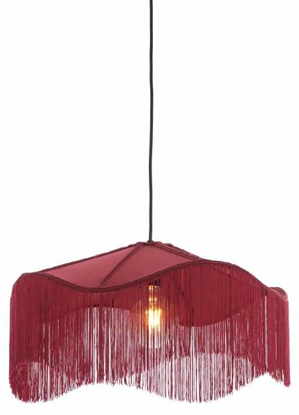 Hängelampe Tiffany Rot - Eisen - Stahl - 50 x 28 x 50 cm