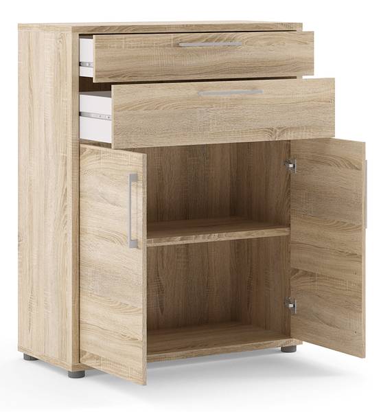 Büro Aufbewahrung Prisme Braun - Holz teilmassiv - 89 x 113 x 40 cm