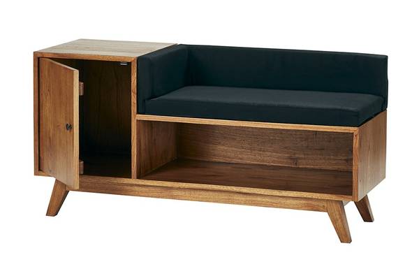 Sitzbank CELESTE Beige - Massivholz - 120 x 60 x 42 cm