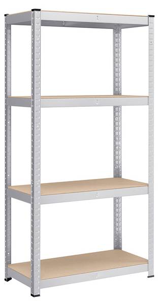Serveerwagen Mamoudzou zilver - metaal - 80 x 160 x 40 cm