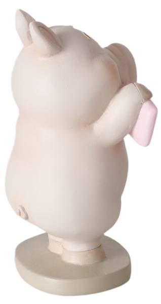 Dekofiguren Piggie 2er Set Pink - Kunststoff - 6 x 11 x 6 cm