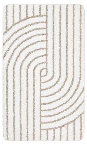 Badteppich Hilda Weiß - Polyester - 60 x 2 x 100 cm