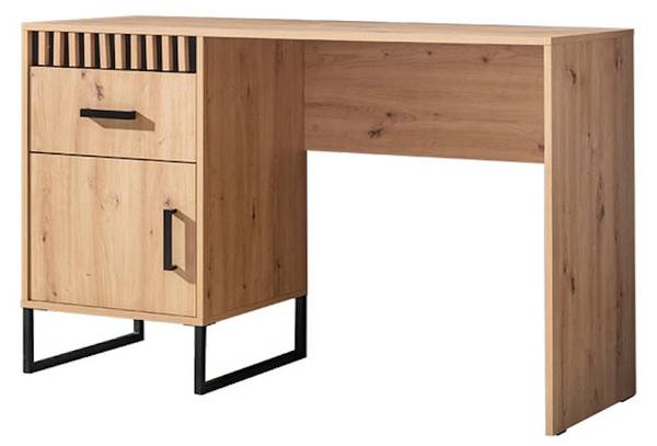 Schreibtisch LAMELIX Braun - Holzwerkstoff - 135 x 83 x 50 cm