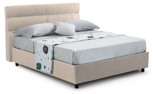 Einzelbett Brivio Grau - Metall - 137 x 116 x 218 cm