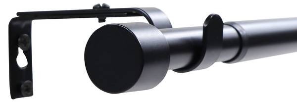 Gardinenstange ausziehbar 1-Lauf Flexa Schwarz - 160 x 300 cm