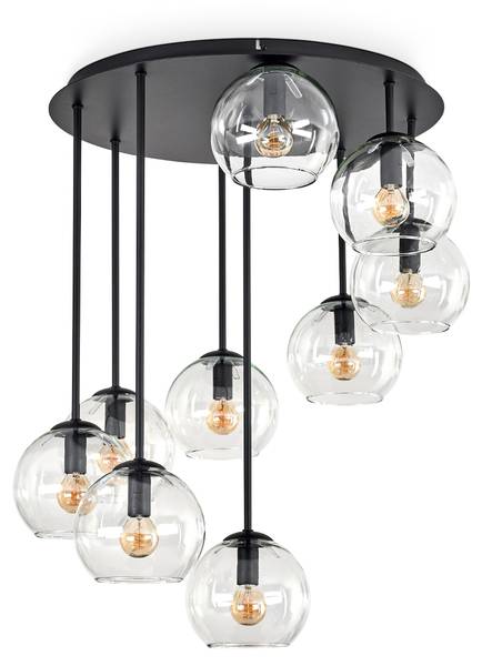 Deckenleuchte Cesaro Aluminium - Klarglas - 57 x 69 x 57 cm