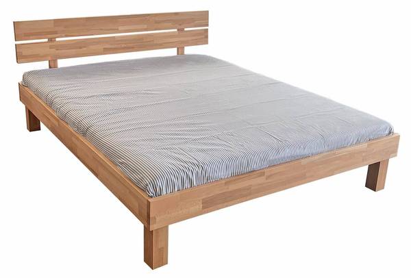 MASSIVHOLTZBETT RIVA MIT LATTENROST Braun - Massivholz - 166 x 80 x 215 cm