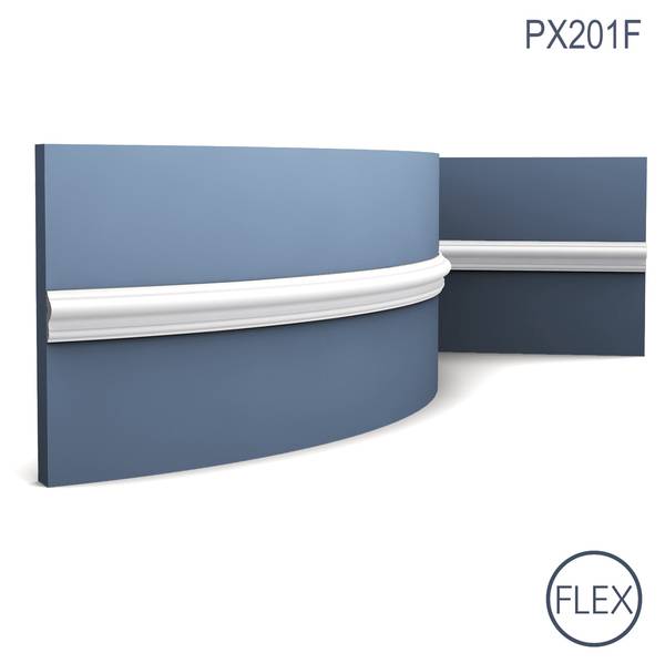 Flexible Leiste PX201F Weiß - Kunststoff - 1 x 200 x 3 cm