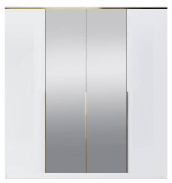 Kleiderschrank VUKIA Weiß - Holz teilmassiv - 57 x 213 x 200 cm