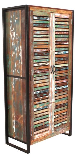 FIUME Garderobenschrank Albin Stahl - 90 x 180 x 45 cm
