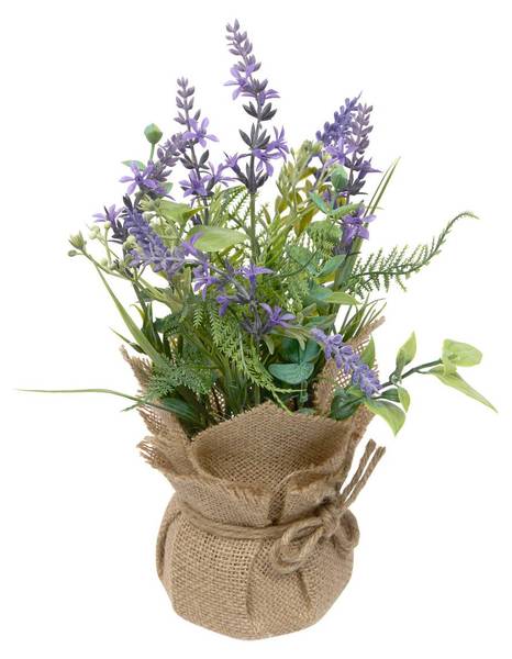 Blumenarrangement PROV Naturfaser - 22 x 29 x 22 cm