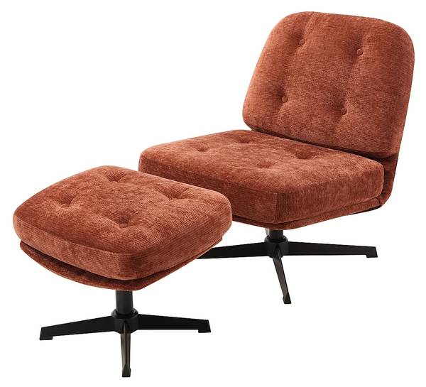 Sessel mit gerader Rückenlehne TOLOZI Braun