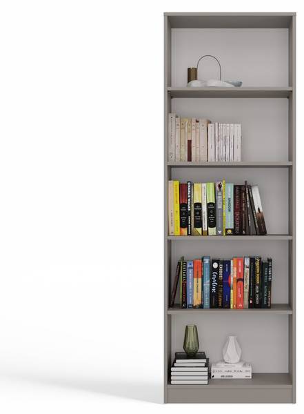 Büchregal Duero Grau - Holzwerkstoff - 60 x 182 x 30 cm