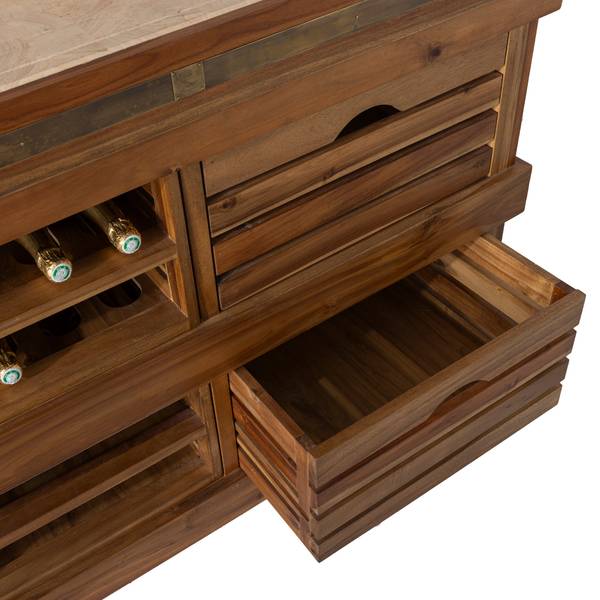 Hackblock AUBRAC Braun - Akazie - 180 x 60 x 90 cm