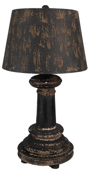 Tischlampe Lalita Braun - Holzwerkstoff - 35 x 64 x 35 cm