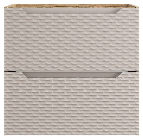 Doppelwaschtisch OLUO-56-6 Beige - Holzwerkstoff - 120 x 78 x 46 cm