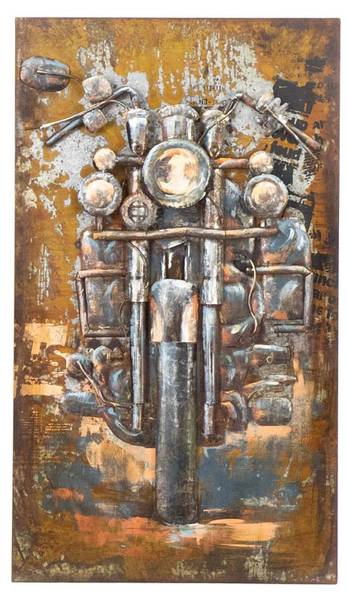 Metallbild 3D MOTOR Stahl - 70 x 120 x 5 cm