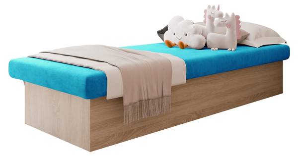 Jugendbett Berta 2 Neonblau - Eiche