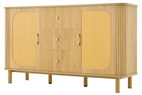 Sideboard RIFTVYNRAK Braun - Holzwerkstoff - 140 x 80 x 40 cm