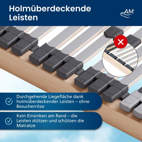 Lattenrost 7-Zonen nicht verstellbar 200 x 100 cm