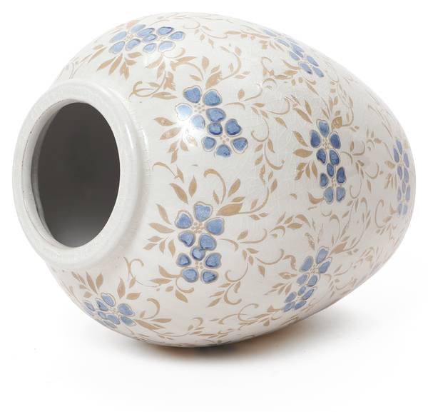 Vase HTD0416 Weiß - Keramik - 21 x 24 x 21 cm
