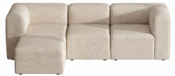 Canapé lounge Cubic Beige - En partie en bois massif - 257 x 64 x 164 cm