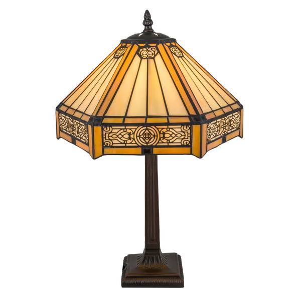 Tiffany Tischlampe 7023 Weiß - Glas - 31 x 45 x 31 cm