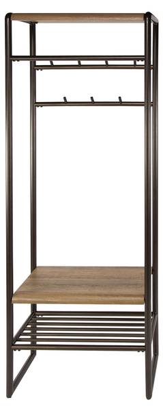 Flurschrank LUNO Braun - Metall - 70 x 185 x 35 cm