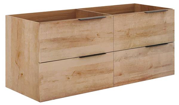 Ensemble salle de bain NISAYA Beige - En partie en bois massif - 46 x 50 x 120 cm