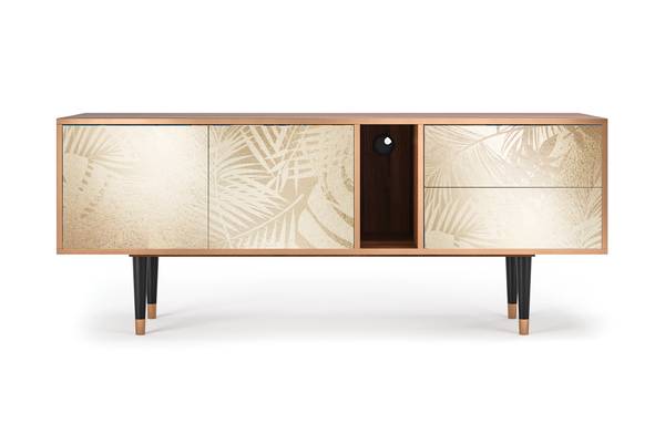 TV-Lowboard T1 Walnuss Beige - Holzwerkstoff - 170 x 69 x 48 cm