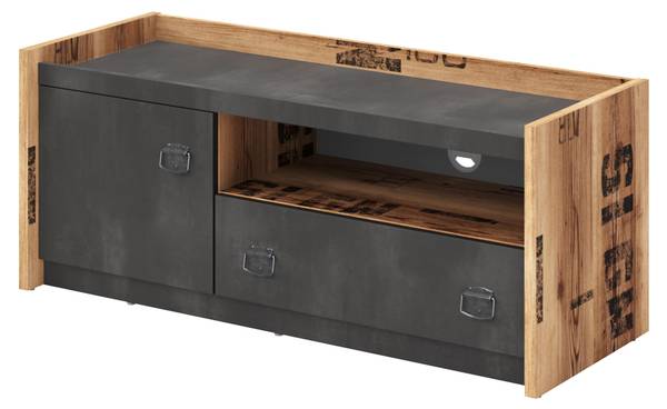 TV-Lowboard Fargo 1D1S FG10 Grau - Holzwerkstoff - 42 x 46 x 110 cm