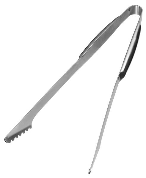 Grillzange Solid Silber - Edelstahl - 7 x 3 x 42 cm