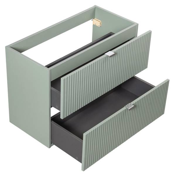Schrank unter waschbecken LINE CUW80 2D Grün - Melamin - 80 x 57 x 39 cm
