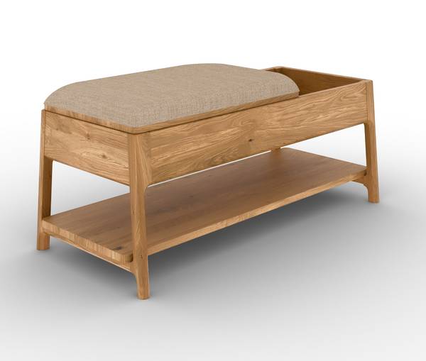 Bettbank PAUL Braun - Wildeiche - Polyethylen - 107 x 46 x 47 cm