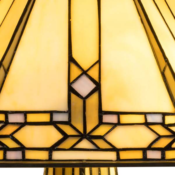 Tiffany Tischlampe 7608 Weiß - Glas - 42 x 58 x 42 cm