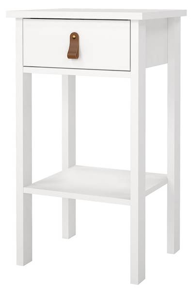 Nachttisch Madrid Weiß - Holzwerkstoff - 40 x 71 x 35 cm