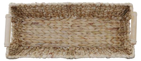 Aufbewahrungskorb aus Wasserhyazinthe Braun - Eisen - 43 x 14 x 19 cm