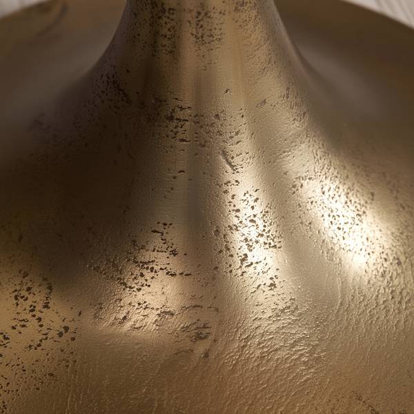 Couchtisch LUNIGIANA mit Sockelfuß Gold - Aluminium - 60 x 47 x 60 cm