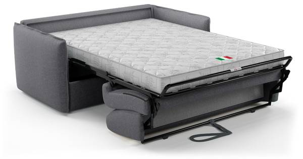 Sofa MIRA Grau - Massivholz - 104 x 90 x 185 cm