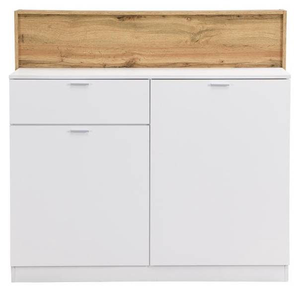 Barmöbel LAMONIA Braun - Weiß - Holz teilmassiv - 50 x 115 x 120 cm